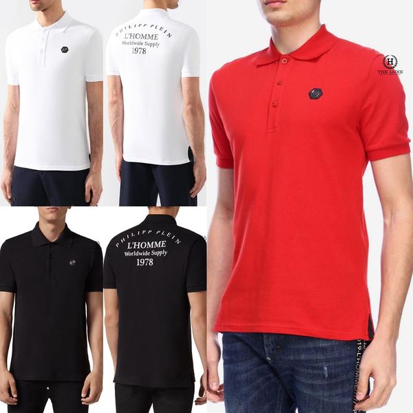 Polo Philipp Plein Logo Ngực Chữ Lưng