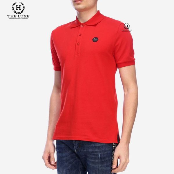 Polo Philipp Plein Logo Ngực Chữ Lưng