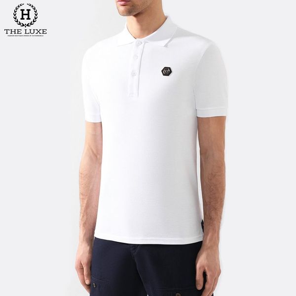 Polo Philipp Plein Logo Ngực Chữ Lưng