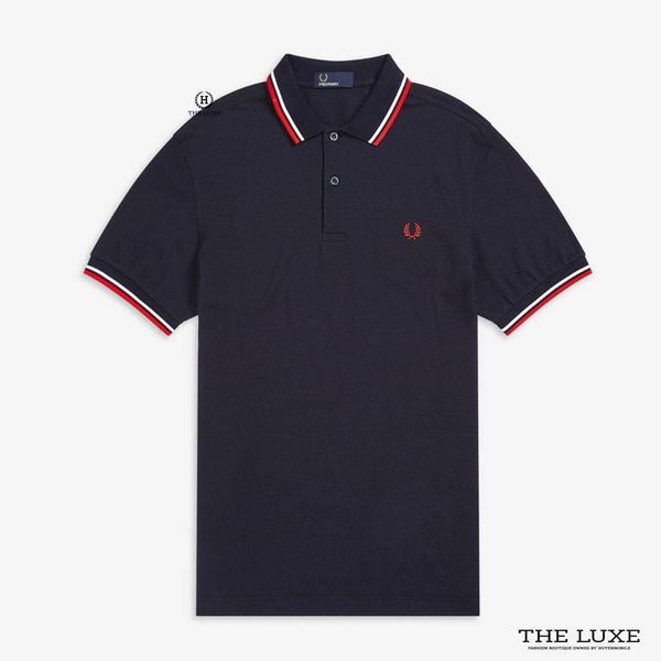 Polo Fred Perry Viền Cổ Tag Ngực Nhiều Màu