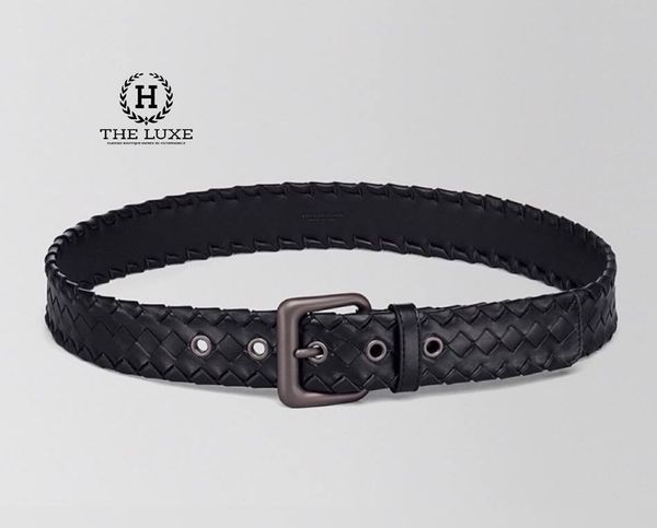 Belt Botega da đen khóa cài bản 3,5