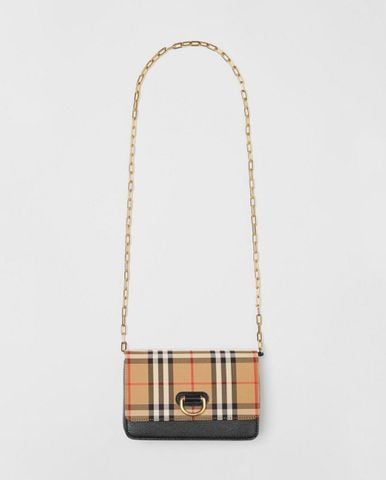  Túi nữ Burberry Camel Check Đỏ 