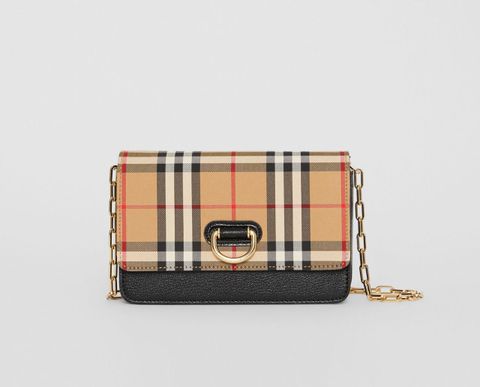  Túi nữ Burberry Camel Check Đỏ 