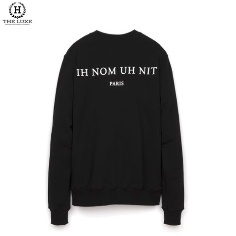  Áo Nỉ Ih Nom Uh Nit Gold Face Crewneck Black 