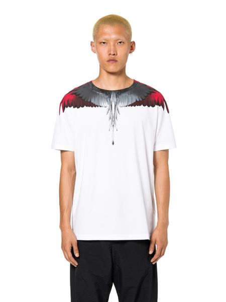 T-shirt Marcelo Burlon Trắng Chim Ghi