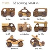 Bộ Phương Tiện 8 Xe Giao Thông - Đồ Chơi Gỗ Trẻ Em Chàng Trai Gỗ