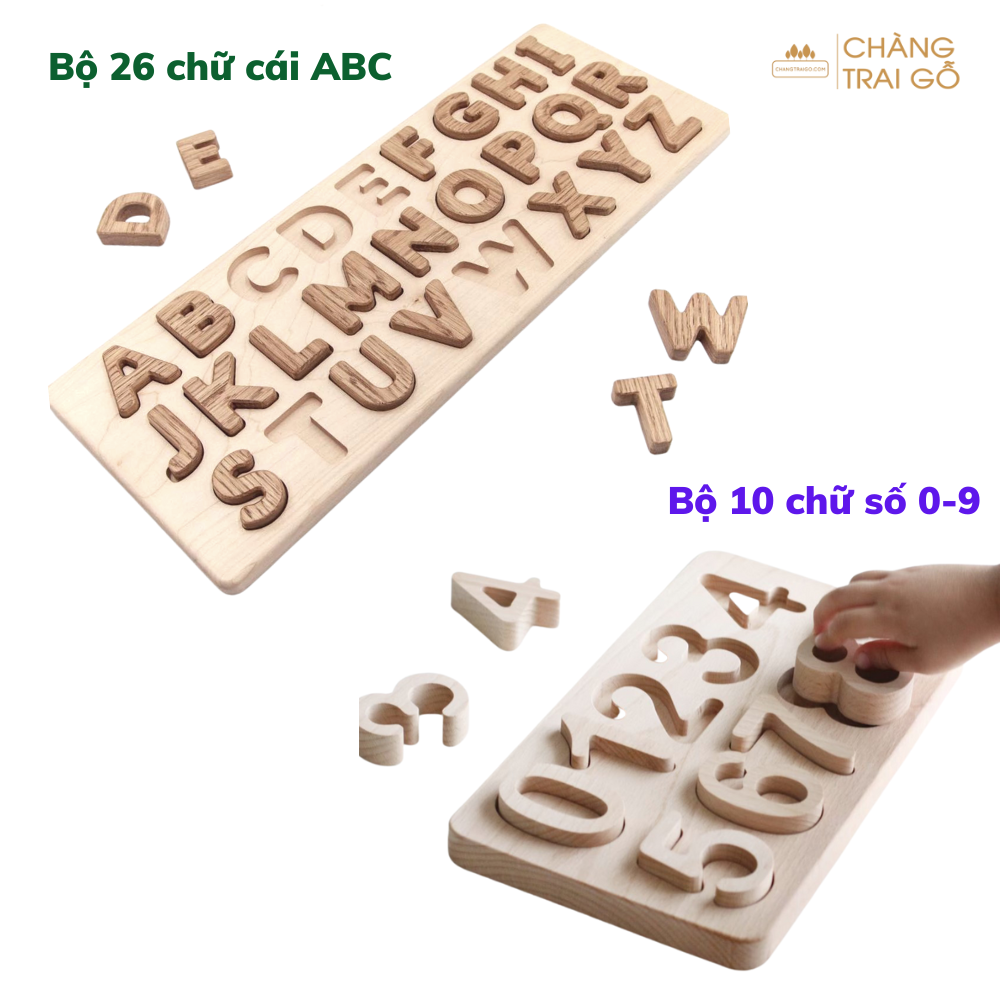 COMBO Bảng 26 Chữ Cái và 10 Chữ số - Đồ chơi giáo dục cho trẻ