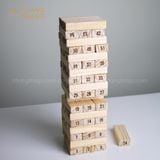 Trò Chơi Thanh Rút Gỗ Jenga 54 Thanh - Đồ Chơi Trí Tuệ 100% Gỗ Tự Nhiên