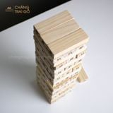 Trò Chơi Thanh Rút Gỗ Jenga 54 Thanh - Đồ Chơi Trí Tuệ 100% Gỗ Tự Nhiên