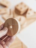 Bộ thả hình khối trụ bằng gỗ, đồ chơi Montessori wood puzzle trí tuệ
