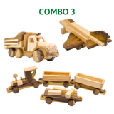 COMBO 3 ( Tàu hỏa, Xe Ben, Máy Bay Chiến Đấu )