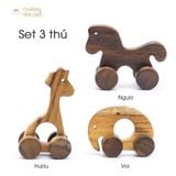 Set 3 Thú ( Hươu, Voi, Ngựa ) - Đồ Chơi Gỗ Trẻ Em Chàng Trai Gỗ