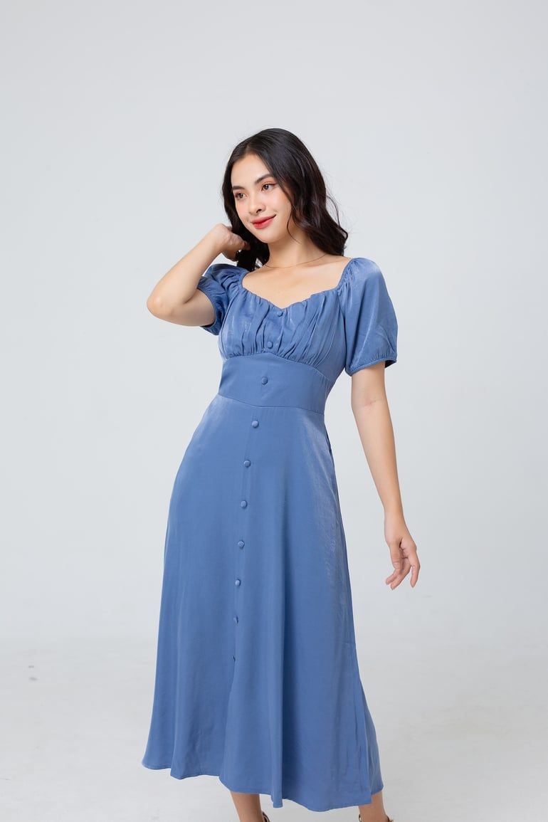  ĐẦM MIDI PHỐI NÚT 3418 