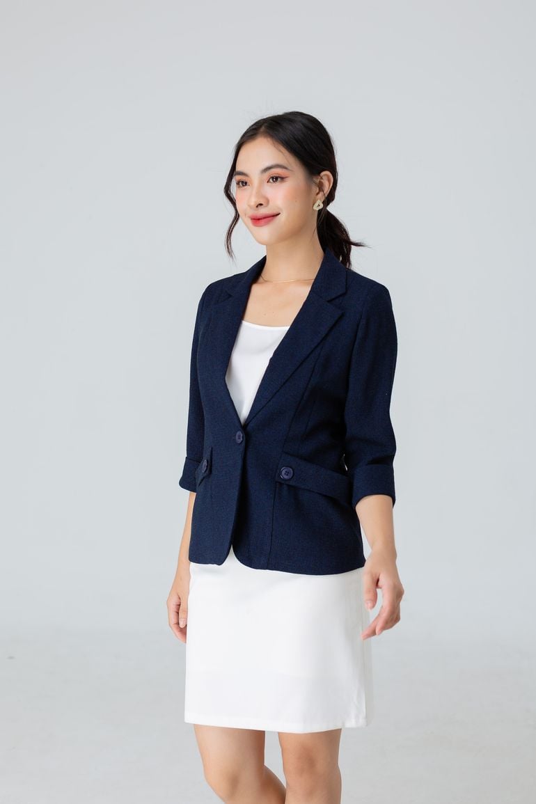 Áo Vest Tay Ngắn Phối Voan Mềm Mại A006 - Cam Fashion & Design