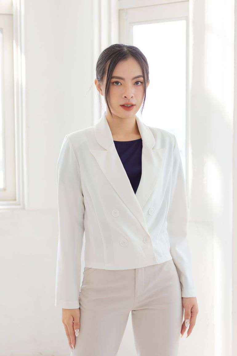 Áo khoác vest nữ 𝑭𝑹𝑬𝑬𝑺𝑯𝑰𝑷 Áo vest nữ tay dài 2 lớp SV28  Thời  trang Ofamic