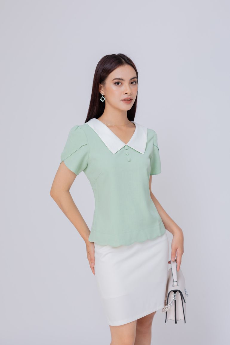 Váy cổ peter pan đáng yêu cho những ngày đầu thu  Thời trang  Việt Giải  Trí