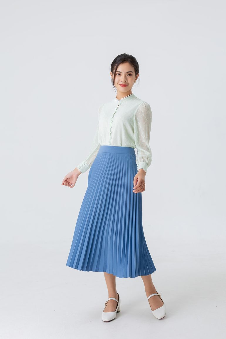 Đầm Sơ Mi Cổ Trụ