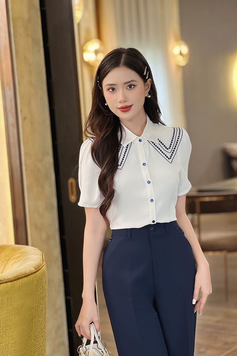 CÁC MẪU ÁO SƠ MI CÔNG SỞ THỜI TRANG CHO PHÁI ĐẸP
