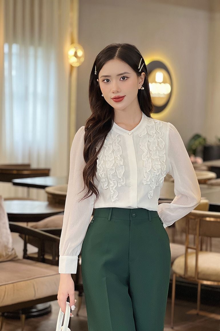 Top 89 áo sơ mi bèo nhún tuyệt vời nhất trieuson5 #5 Top 89 áo sơ mi bèo nhún tuyệt vời nhất trieuson5