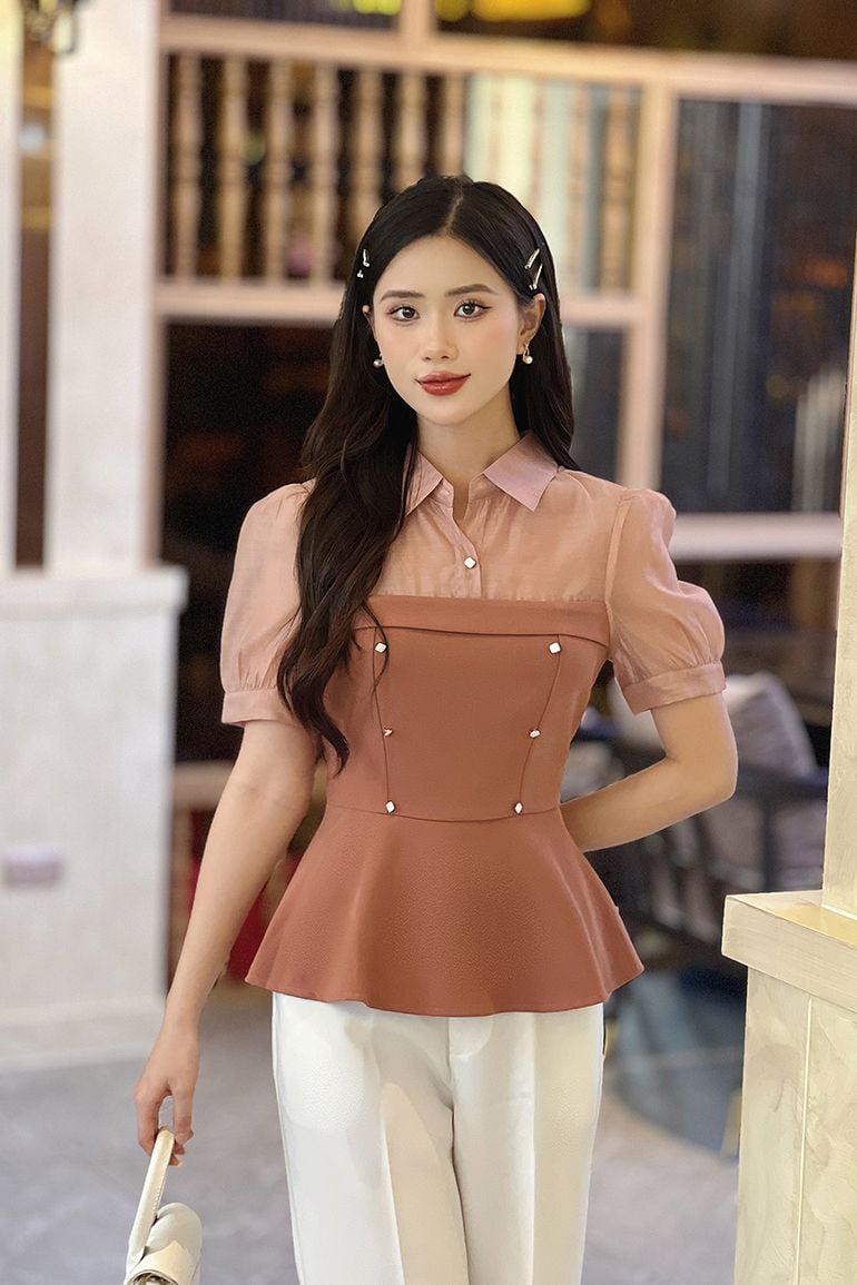  ÁO PEPLUM THANH LỊCH 5762 