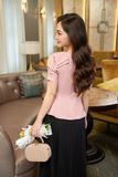  ÁO PEPLUM NƠ NGỌC 5707 