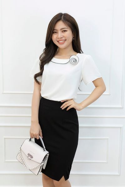  ÁO KIỂU HOA HỒNG 5515 