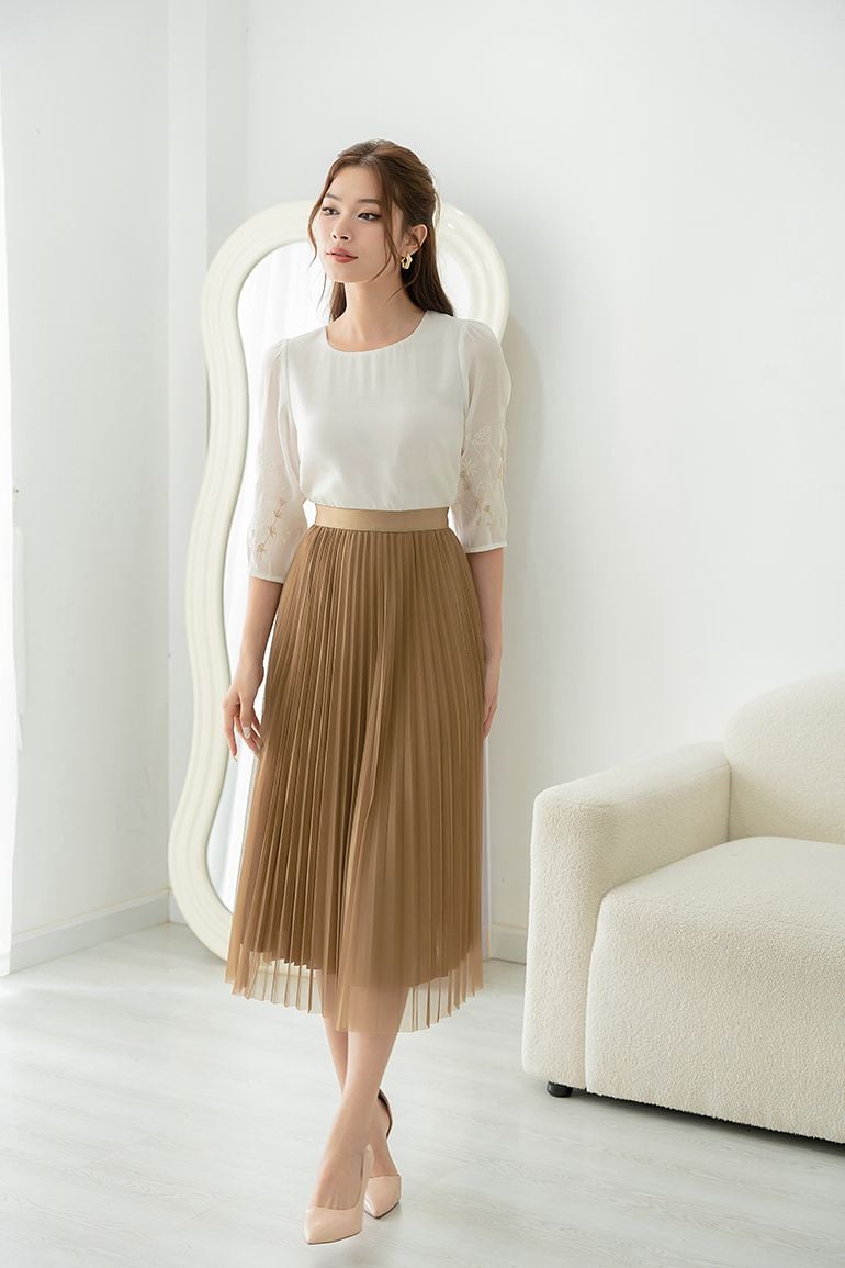  ÁO KIỂU THÊU HOA 6016 