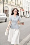  ÁO PEPLUM XẾP LY 5674 