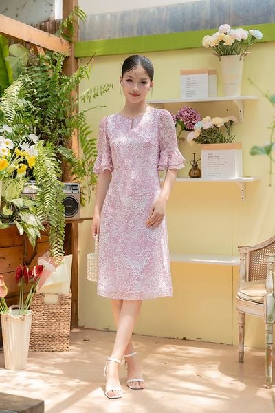  ĐẦM VOAN HOA 3374 