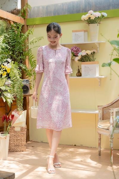  ĐẦM VOAN HOA 3374 
