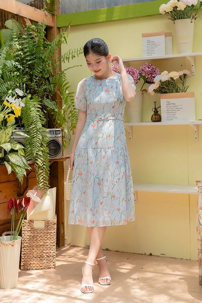  ĐẦM VOAN HOA 3649 