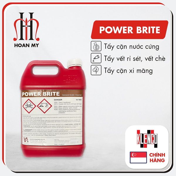  Hóa chất làm sạch và tẩy cặn gì Power Brite 