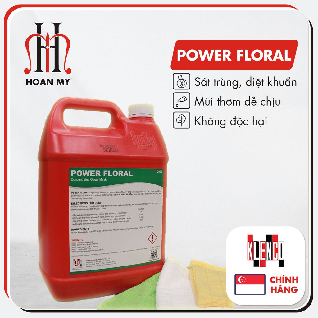  Hóa chất lau sàn và khử mùi hương cỏ Power Floral 