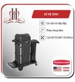 Xe dọn vệ sinh có cửa và mui xe Rubbermaid 1861427