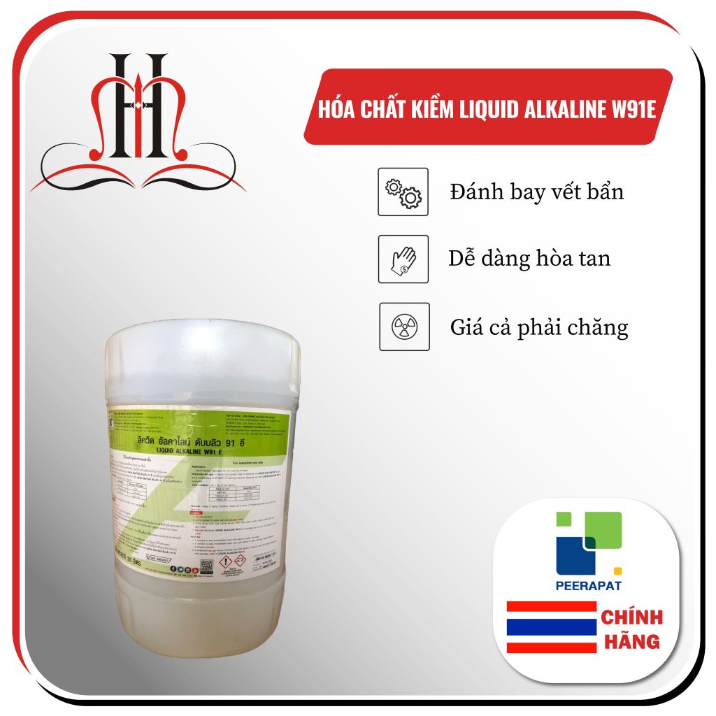 Hóa chất làm tăng nồng độ kiềm trong quá trình giặt chính 