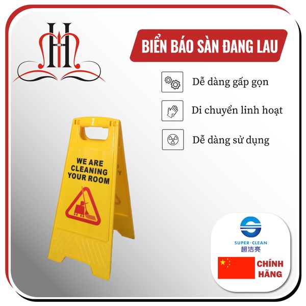  Biển báo sàn đang lau 