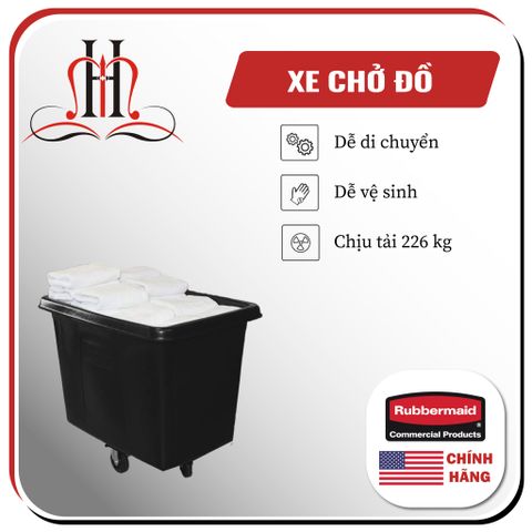 Xe chở đồ bẩn ướt màu đen