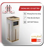 Thùng rác gạt tàn đá cẩm thạch