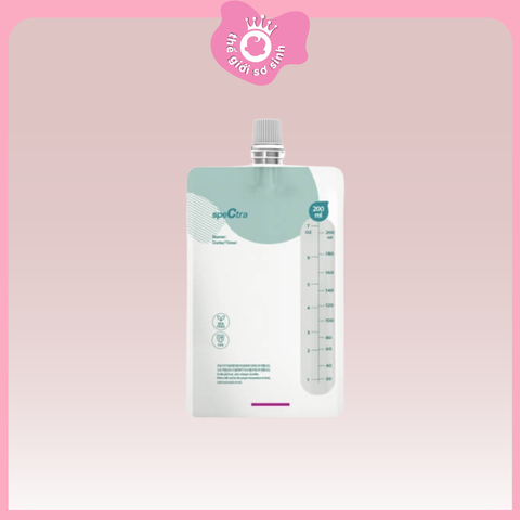 Túi trữ sữa cảm biến nhiệt độ Spectra có nắp vặn