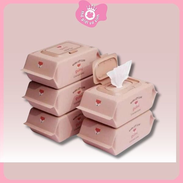 Khăn ướt Gumi 100 tờ/ bịch không mùi, an toàn cho bé sơ sinh