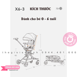 Playkid Xe Đẩy Gâp Gọn X6-3