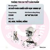 Xe Đẩy Đảo Chiều Gấp Gọn Vinng Q7 Q7568 (trắng họa tiết)