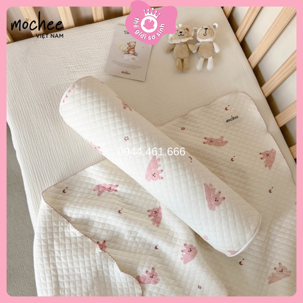 Mochee gối ôm cho bé chất liệu lụa, hình thỏ và hình gấu