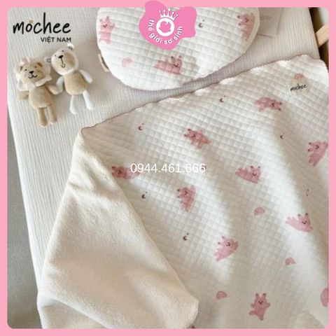 Mochee Chăn Cotton Vải Cotton Trần Bông Lụa Thỏ Vải Cotton