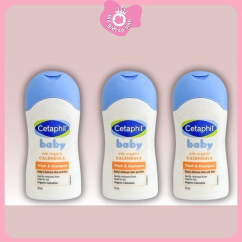(Deal trong live) Cetaphil tắm gội chiết xuất hoa cúc hữu cơ chai 50ml Cho Bé