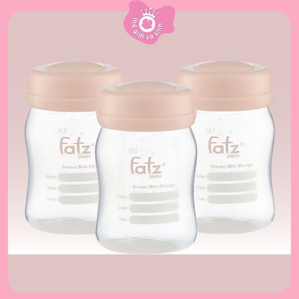 FAT Bộ 3 Bình Trữ Sữa 150ml (xanh và hồng)