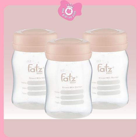 FAT Bộ 3 Bình Trữ Sữa 150ml (xanh và hồng)