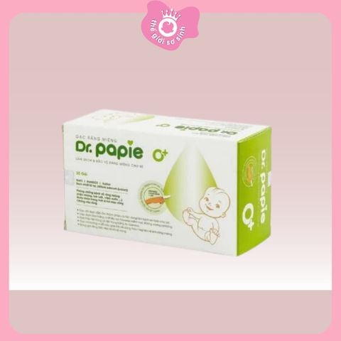 Gạc rơ lưỡi Dr Papie - Hộp 30 túi Cho Bé