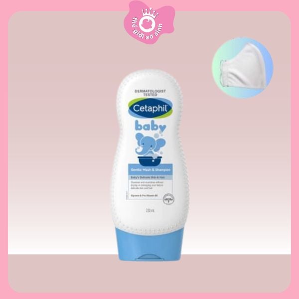 Sữa tắm và gội cho trẻ em Cetaphil Baby Gentle Wash & Shampoo mẫu mới 230ml Cho Bé