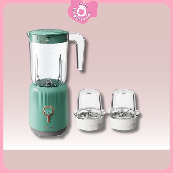 Máy xay ăn dặm 3 cối Bear (tích hợp xay nhiều loại thực phẩm: Sinh tố, bột, cháo,..) BLB10V2
